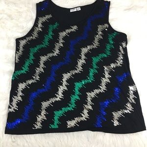 Plus size sequin tank top